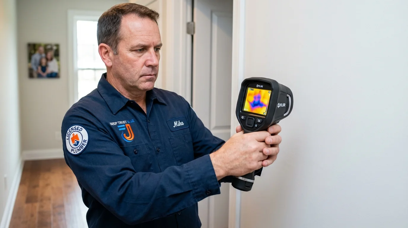 Thermal imaging leak detection by Johns Plumbing LLC in Mooreland